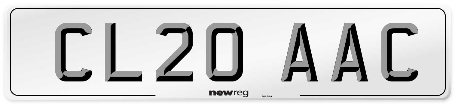 CL20 AAC Number Plate from New Reg
